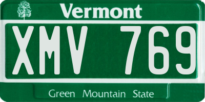 VT license plate XMV769