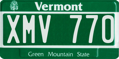 VT license plate XMV770
