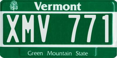 VT license plate XMV771
