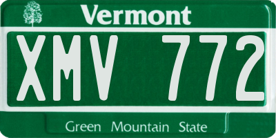 VT license plate XMV772