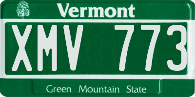 VT license plate XMV773