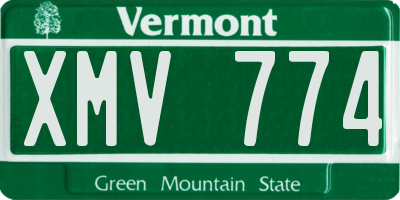 VT license plate XMV774