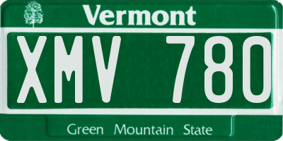 VT license plate XMV780