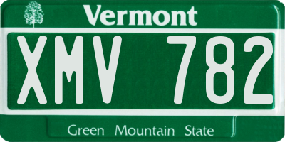 VT license plate XMV782