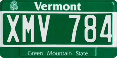 VT license plate XMV784