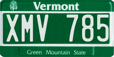 VT license plate XMV785