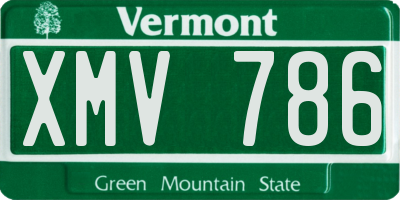 VT license plate XMV786