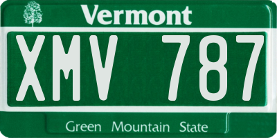 VT license plate XMV787