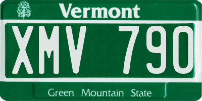VT license plate XMV790