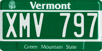 VT license plate XMV797
