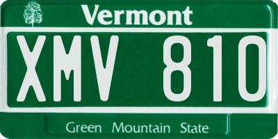 VT license plate XMV810