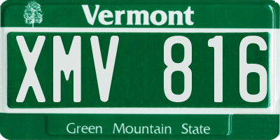 VT license plate XMV816
