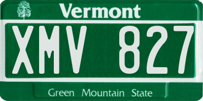 VT license plate XMV827
