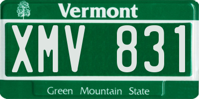 VT license plate XMV831