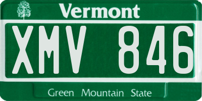 VT license plate XMV846