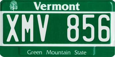 VT license plate XMV856