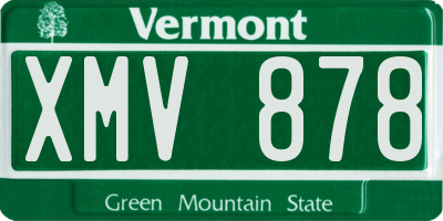 VT license plate XMV878
