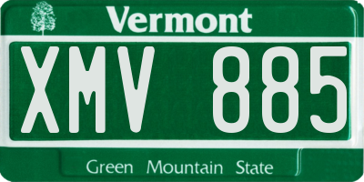 VT license plate XMV885