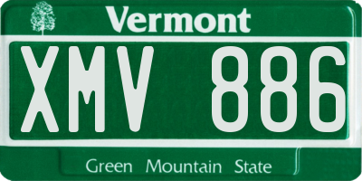 VT license plate XMV886