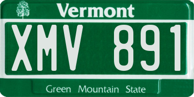 VT license plate XMV891