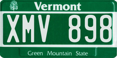 VT license plate XMV898