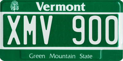 VT license plate XMV900