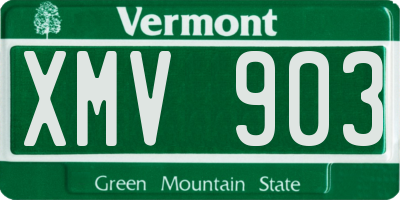 VT license plate XMV903