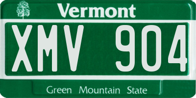 VT license plate XMV904