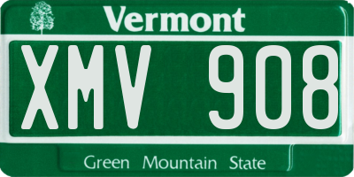 VT license plate XMV908