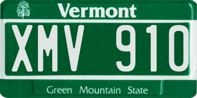 VT license plate XMV910