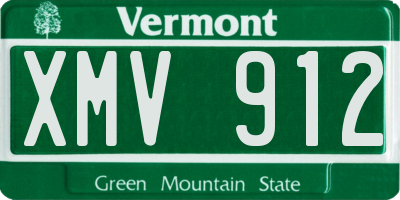 VT license plate XMV912