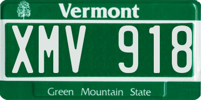 VT license plate XMV918