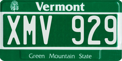 VT license plate XMV929