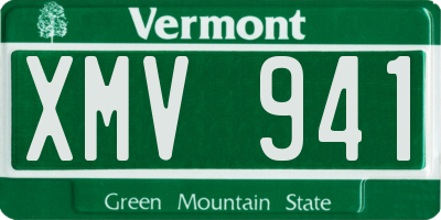 VT license plate XMV941