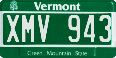 VT license plate XMV943