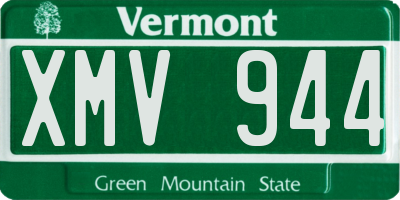 VT license plate XMV944