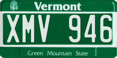 VT license plate XMV946