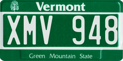 VT license plate XMV948