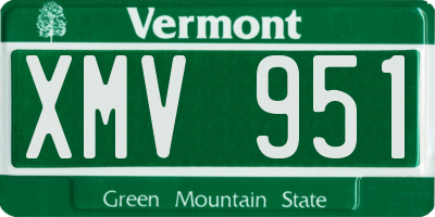 VT license plate XMV951