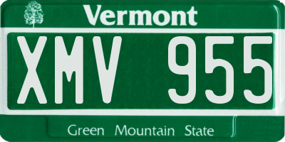 VT license plate XMV955
