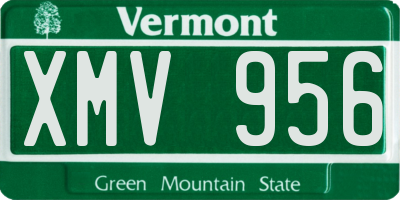 VT license plate XMV956