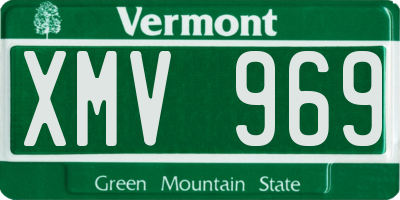 VT license plate XMV969