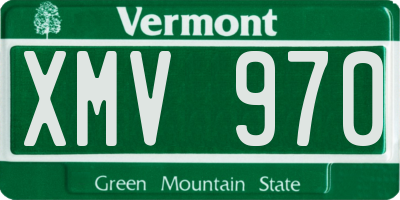 VT license plate XMV970