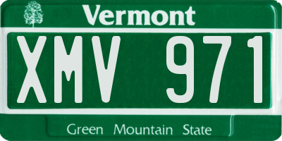 VT license plate XMV971