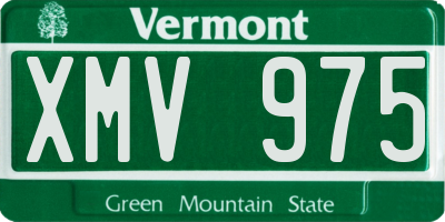 VT license plate XMV975