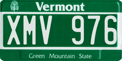 VT license plate XMV976
