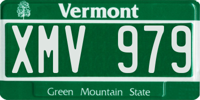 VT license plate XMV979