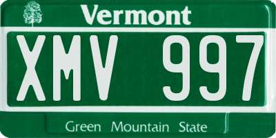 VT license plate XMV997