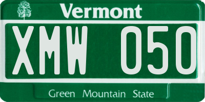 VT license plate XMW050