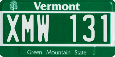 VT license plate XMW131